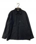 COOTIE PRODUCTIONSクーティープロダクツ）の古着「Wool Serge Work Shirt ウールサージワークシャツ」｜ブラック