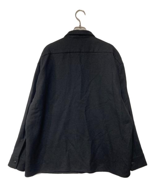 COOTIE PRODUCTIONS（クーティープロダクツ）COOTIE PRODUCTIONS (クーティープロダクツ) Wool Serge Work Shirt ウールサージワークシャツ ブラック サイズ:Ｍの古着・服飾アイテム