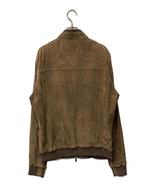 MOORER（ムーレー）MOORER (ムーレー) パンチングレザースタンドカラーブルゾン ブラウン サイズ:50の古着・服飾アイテム