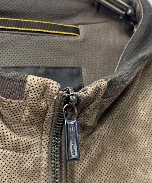 MOORER（ムーレー）MOORER (ムーレー) パンチングレザースタンドカラーブルゾン ブラウン サイズ:50の古着・服飾アイテム