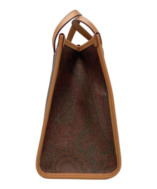 ETRO（エトロ）ETRO (エトロ) ペイズリー柄 2WAYハンドバッグ ボルドー×ブラウンの古着・服飾アイテム