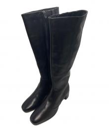 ECCO（エコー）の古着「SHAPE 35 SQUARED ロングブーツ」｜ブラック