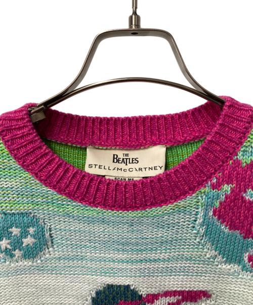 STELLA McCARTNEY（ステラマッカートニー）STELLA McCARTNEY (ステラマッカートニー) 総柄ニット ネイビー×ピンク サイズ:Mの古着・服飾アイテム