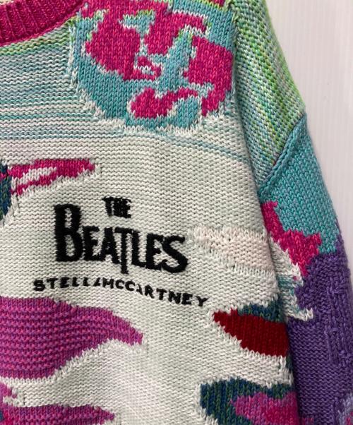 STELLA McCARTNEY（ステラマッカートニー）STELLA McCARTNEY (ステラマッカートニー) 総柄ニット ネイビー×ピンク サイズ:Mの古着・服飾アイテム