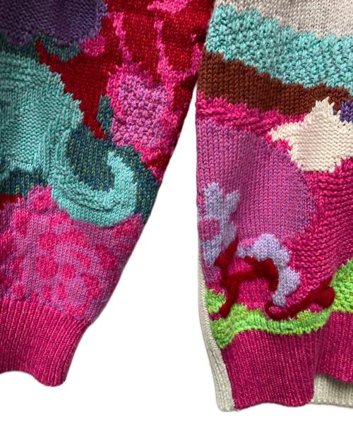 STELLA McCARTNEY（ステラマッカートニー）STELLA McCARTNEY (ステラマッカートニー) 総柄ニット ネイビー×ピンク サイズ:Mの古着・服飾アイテム