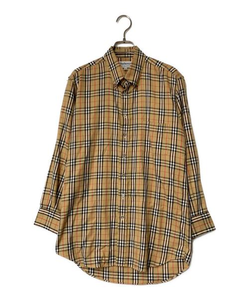 Burberry's（バーバリー）Burberry's (バーバリーズ) ノバチェックシャツ イギリス製 ベージュ サイズ:Ｓの古着・服飾アイテム