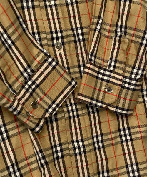 Burberry's（バーバリー）Burberry's (バーバリーズ) ノバチェックシャツ イギリス製 ベージュ サイズ:Ｓの古着・服飾アイテム