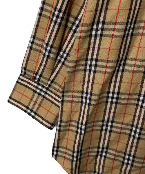 Burberry's（バーバリー）Burberry's (バーバリーズ) ノバチェックシャツ イギリス製 ベージュ サイズ:Ｓの古着・服飾アイテム