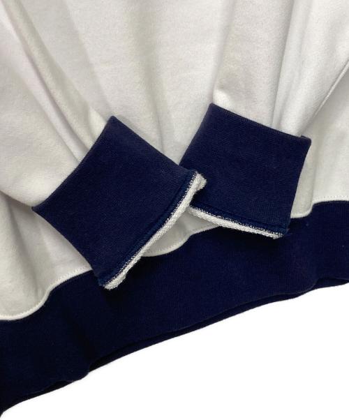 LACOSTE（ラコステ）LACOSTE (ラコステ) BEAMS GOLF (ビームスゴルフ) 別注 ポロスウェット ホワイト×ネイビー サイズ:US XXSの古着・服飾アイテム