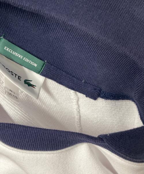 LACOSTE（ラコステ）LACOSTE (ラコステ) BEAMS GOLF (ビームスゴルフ) 別注 ポロスウェット ホワイト×ネイビー サイズ:US XXSの古着・服飾アイテム