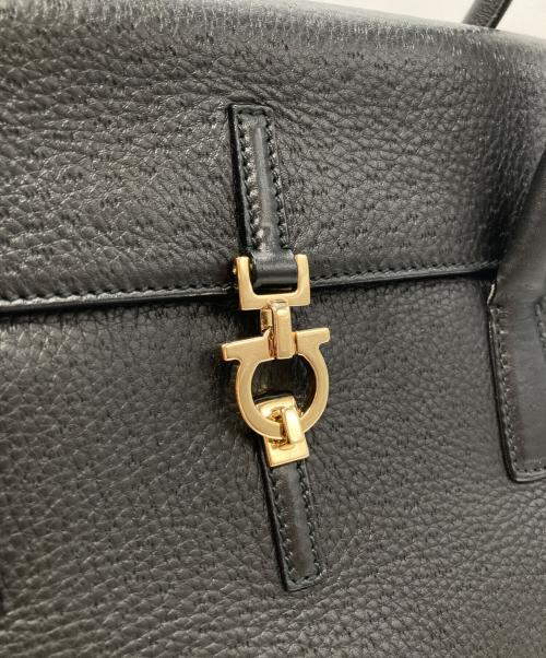 Salvatore Ferragamo（サルヴァトーレ フェラガモ）Salvatore Ferragamo (サルヴァトーレ フェラガモ) ガンチーニ トートバック ブラックの古着・服飾アイテム
