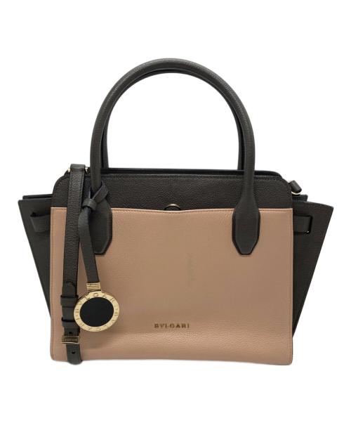 BVLGARI（ブルガリ）BVLGARI (ブルガリ) アルバ 2WAYバッグ グレー×ピンクの古着・服飾アイテム