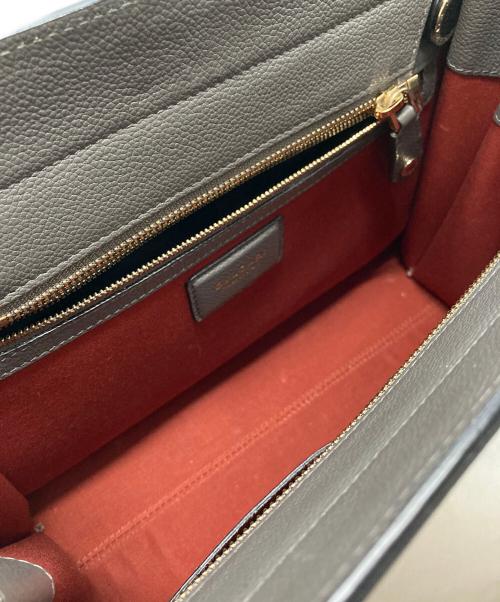 BVLGARI（ブルガリ）BVLGARI (ブルガリ) アルバ 2WAYバッグ グレー×ピンクの古着・服飾アイテム