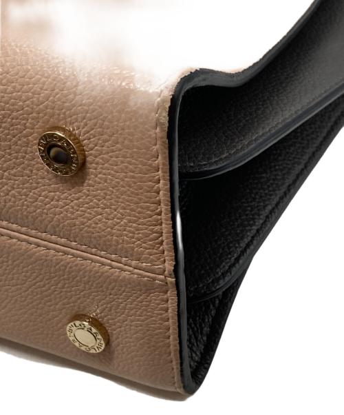 BVLGARI（ブルガリ）BVLGARI (ブルガリ) アルバ 2WAYバッグ グレー×ピンクの古着・服飾アイテム