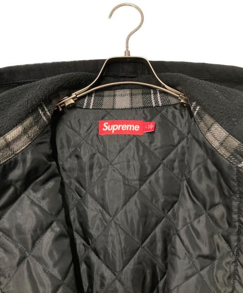 SUPREME（シュプリーム）SUPREME (シュプリーム) Tartan Flannel Hooded Shirt タータン フランネル フーディー シャツ ブラック×グレー×グリーン サイズ:Lの古着・服飾アイテム