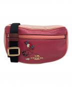 COACH×DISNEYコーチ×ディズニー）の古着「ウエストバッグ」｜ピンク