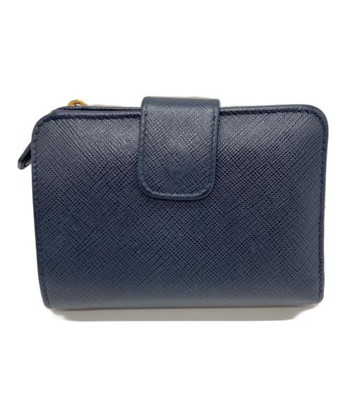 PRADA（プラダ）PRADA (プラダ) 2つ折り財布 1ML018 ネイビーの古着・服飾アイテム