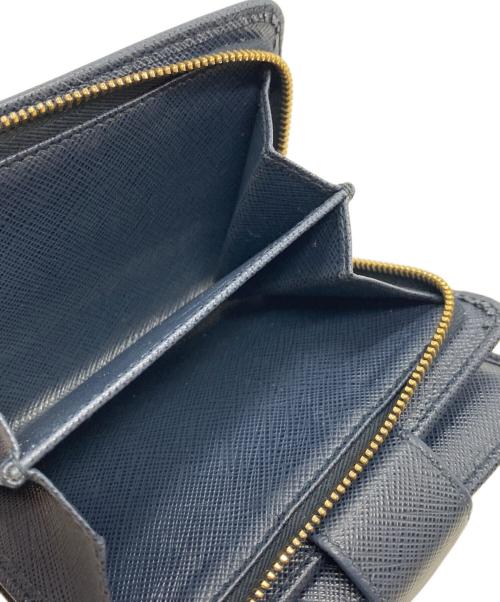 PRADA（プラダ）PRADA (プラダ) 2つ折り財布 1ML018 ネイビーの古着・服飾アイテム