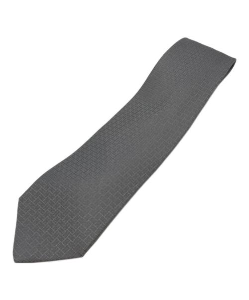 HERMES（エルメス）HERMES (エルメス) 総柄シルクネクタイ グレー サイズ:-の古着・服飾アイテム