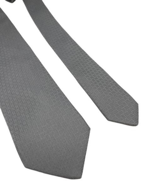 HERMES（エルメス）HERMES (エルメス) 総柄シルクネクタイ グレー サイズ:-の古着・服飾アイテム