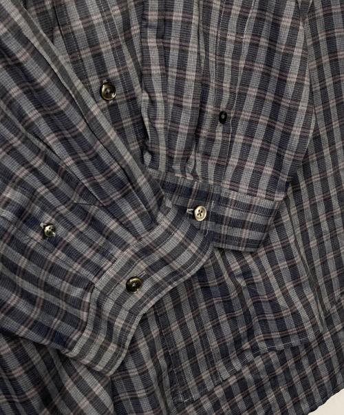 MAISON SPECIAL（メゾンスペシャル）MAISON SPECIAL (メゾンスペシャル) Prime-Over Shirt Coat プライムオーバーコート 11242311202  グレー×ネイビー サイズ:1の古着・服飾アイテム