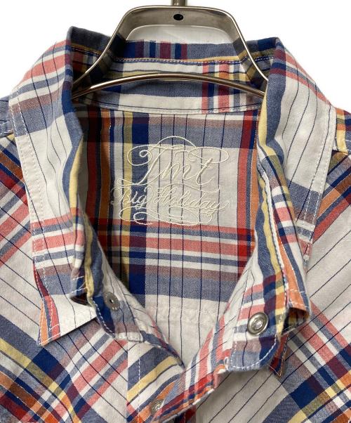 TMT（ティーエムティー）TMT (ティーエムティー) ウエスタンチェックシャツ TSH-S1203 ホワイト×レッド×ブルー サイズ:Lの古着・服飾アイテム