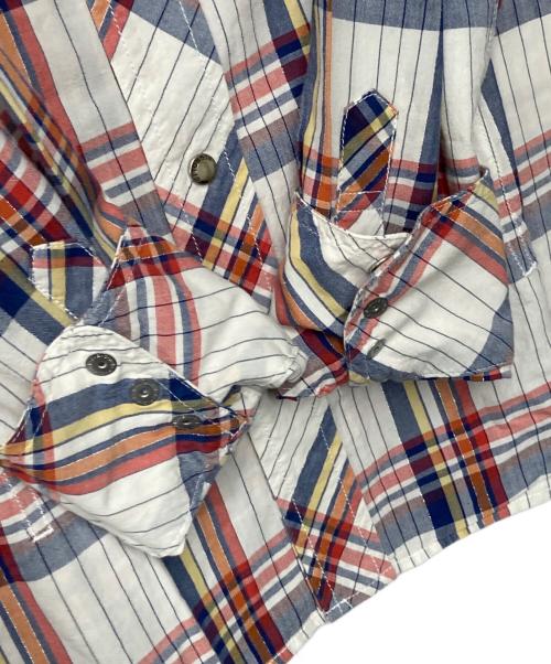 TMT（ティーエムティー）TMT (ティーエムティー) ウエスタンチェックシャツ TSH-S1203 ホワイト×レッド×ブルー サイズ:Lの古着・服飾アイテム