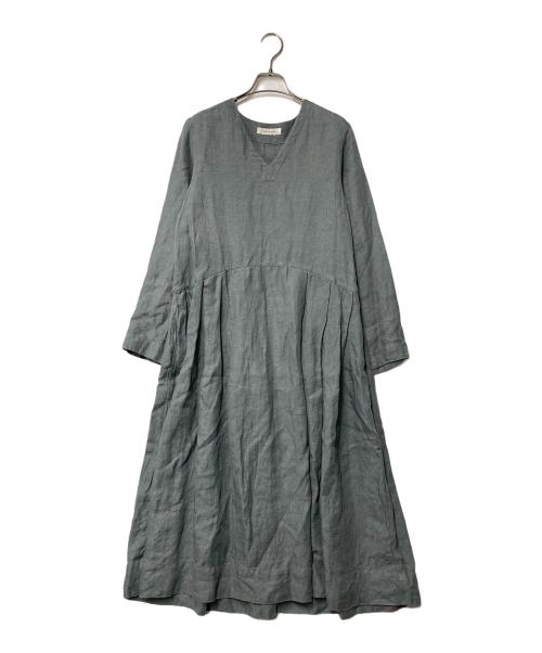 RAI-ATELIER（ライアトリエ）RAI-ATELIER (ライアトリエ) リネンワンピース ブルー サイズ:-の古着・服飾アイテム