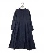 susuriススリ）の古着「リネンワンピース」｜ネイビー