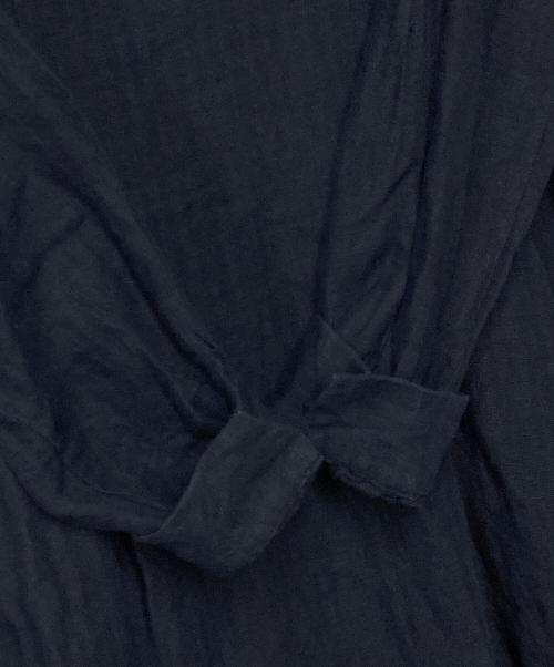 susuri（ススリ）susuri (ススリ) リネンワンピース ネイビー サイズ:Ｍの古着・服飾アイテム