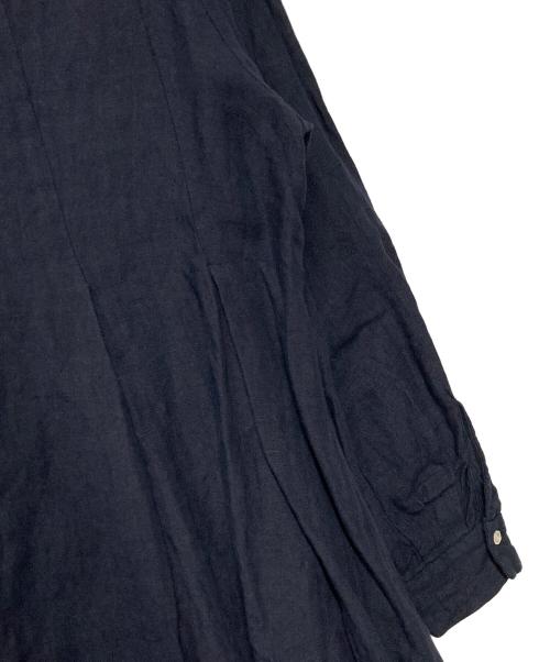 susuri（ススリ）susuri (ススリ) リネンワンピース ネイビー サイズ:Ｍの古着・服飾アイテム