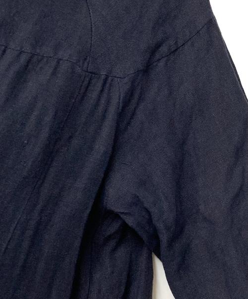 susuri（ススリ）susuri (ススリ) リネンワンピース ネイビー サイズ:Ｍの古着・服飾アイテム