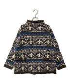 45Rフォーティファイブ・アール）の古着「イーグルアイルの馬比古セーター」｜ネイビー×ブラウン