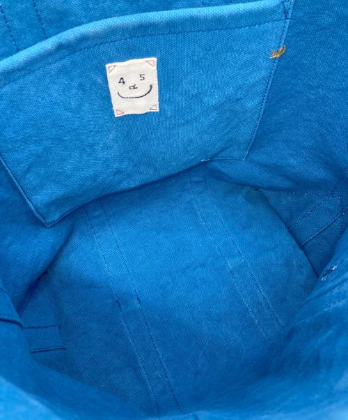 45R（フォーティファイブ・アール）45R (フォーティファイブ・アール) 2号帆布のトートバック ブルーの古着・服飾アイテム