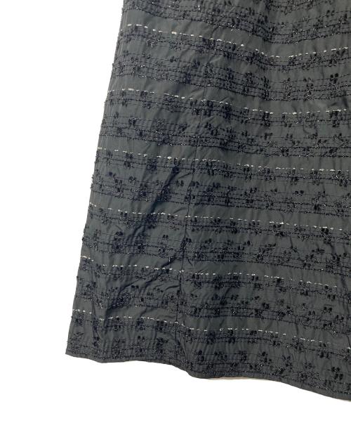Sov.（ソブ）Sov. (ソブ) ラメボーダーティアードスカート ブラック サイズ:36の古着・服飾アイテム
