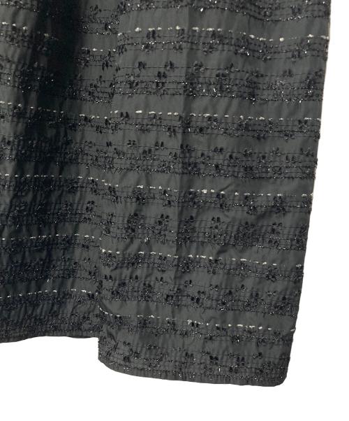 Sov.（ソブ）Sov. (ソブ) ラメボーダーティアードスカート ブラック サイズ:38の古着・服飾アイテム