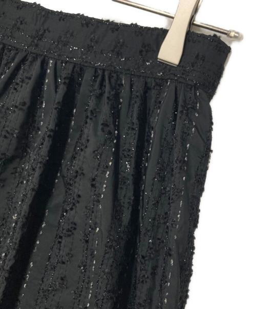 Sov.（ソブ）Sov. (ソブ) ラメボーダーティアードスカート ブラック サイズ:38の古着・服飾アイテム