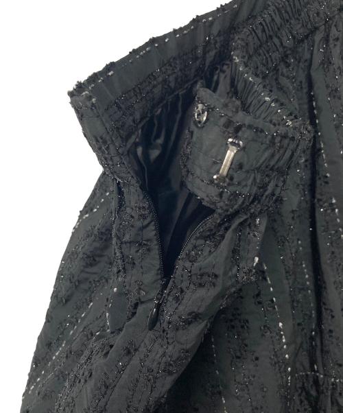 Sov.（ソブ）Sov. (ソブ) ラメボーダーティアードスカート ブラック サイズ:38の古着・服飾アイテム