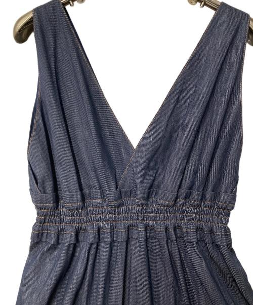 DOUBLE STANDARD CLOTHING（ダブルスタンダードクロージング）DOUBLE STANDARD CLOTHING (ダブルスタンダードクロージング) インディゴVネックティアードワンピース 0201-551-233 インディゴ サイズ:38の古着・服飾アイテム