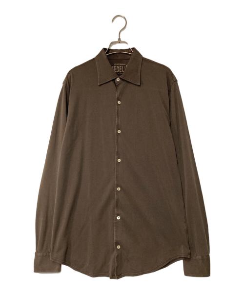 FEDELI（フェデーリ）FEDELI (フェデーリ) 長袖シャツ 7312941 ブラウン サイズ:48の古着・服飾アイテム
