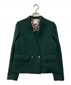 Sov.ソブ）の古着「トリアセートジャガードジャケット」｜グリーン