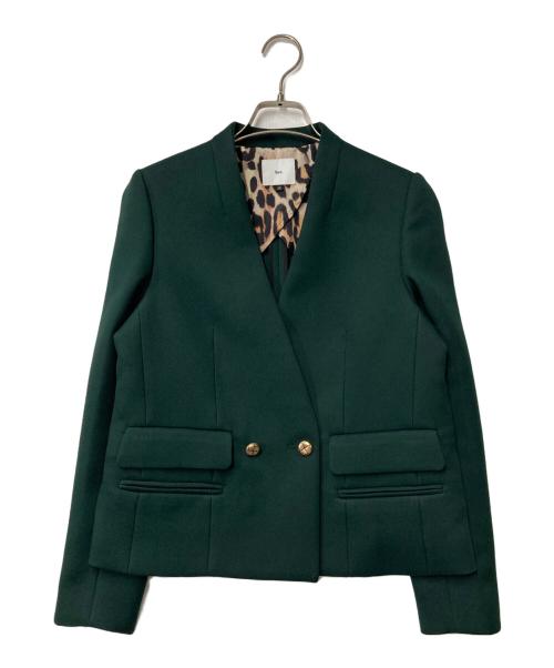 Sov.（ソブ）Sov. (ソブ) トリアセートジャガードジャケット グリーン サイズ:36の古着・服飾アイテム