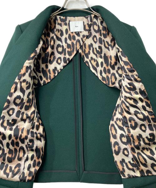 Sov.（ソブ）Sov. (ソブ) トリアセートジャガードジャケット グリーン サイズ:36の古着・服飾アイテム