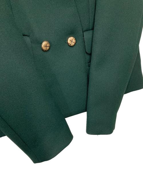 Sov.（ソブ）Sov. (ソブ) トリアセートジャガードジャケット グリーン サイズ:36の古着・服飾アイテム