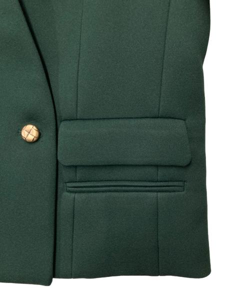 Sov.（ソブ）Sov. (ソブ) トリアセートジャガードジャケット グリーン サイズ:36の古着・服飾アイテム