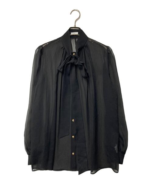 Sov.（ソブ）Sov. (ソブ) シフォンブラウス ブラック サイズ:38の古着・服飾アイテム