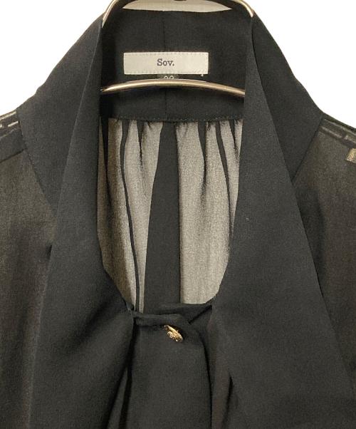 Sov.（ソブ）Sov. (ソブ) シフォンブラウス ブラック サイズ:38の古着・服飾アイテム
