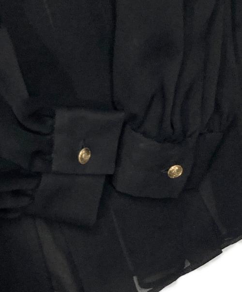 Sov.（ソブ）Sov. (ソブ) シフォンブラウス ブラック サイズ:38の古着・服飾アイテム