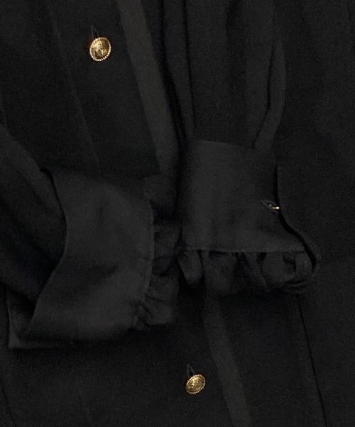 Sov.（ソブ）Sov. (ソブ) シフォンブラウス ブラック サイズ:38の古着・服飾アイテム