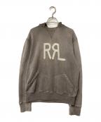 RRLダブルアールエル）の古着「ロゴスウェットプルオーバーパーカー」｜グレー